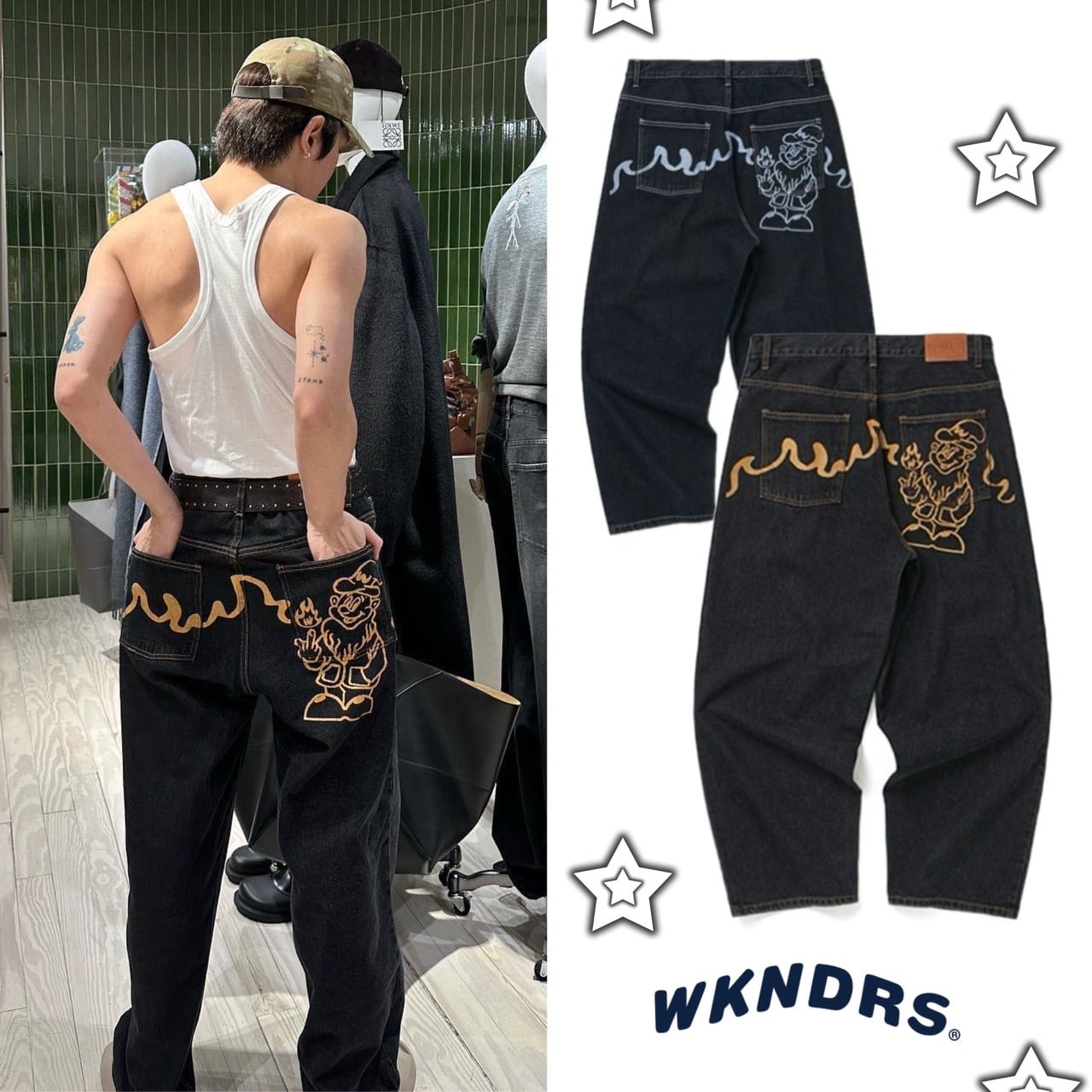 ☆NCT127 テヨン 着用！！【WKNDRS】DWARF DENIM PANTS - 2COLOR