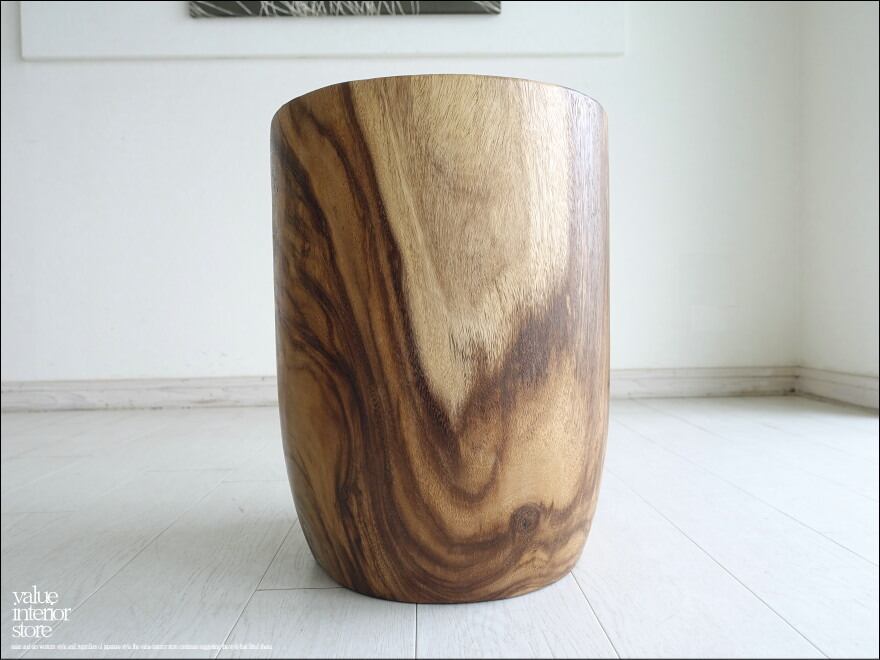 センソ デ ヴィッタ 花台 ハイスツール ツイストL モンキーポッド 無垢材