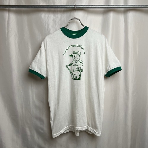 70~80s　野球　メッセージ　リンガーTシャツ　