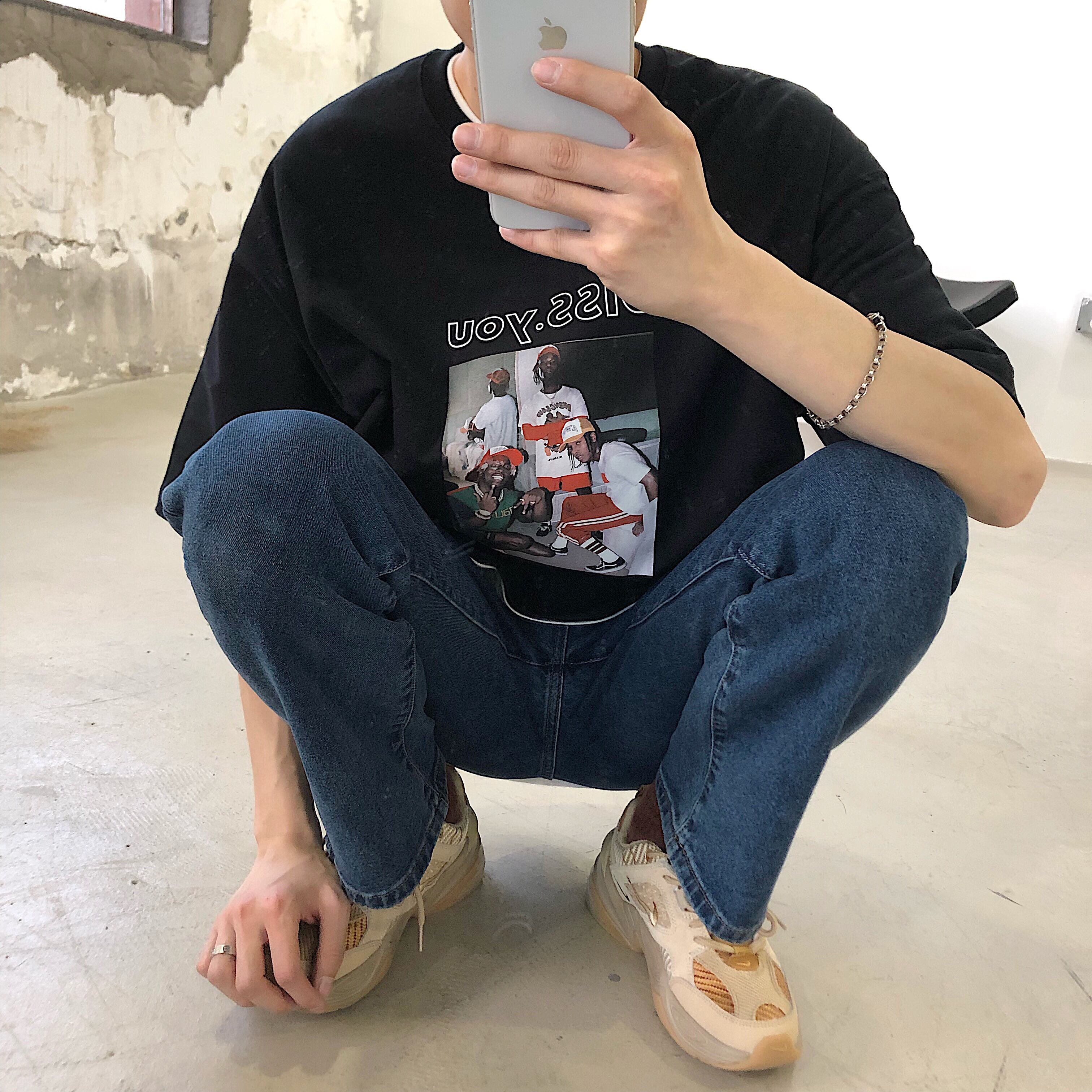 全3色 Tシャツ カットソー プリント カジュアル シンプル