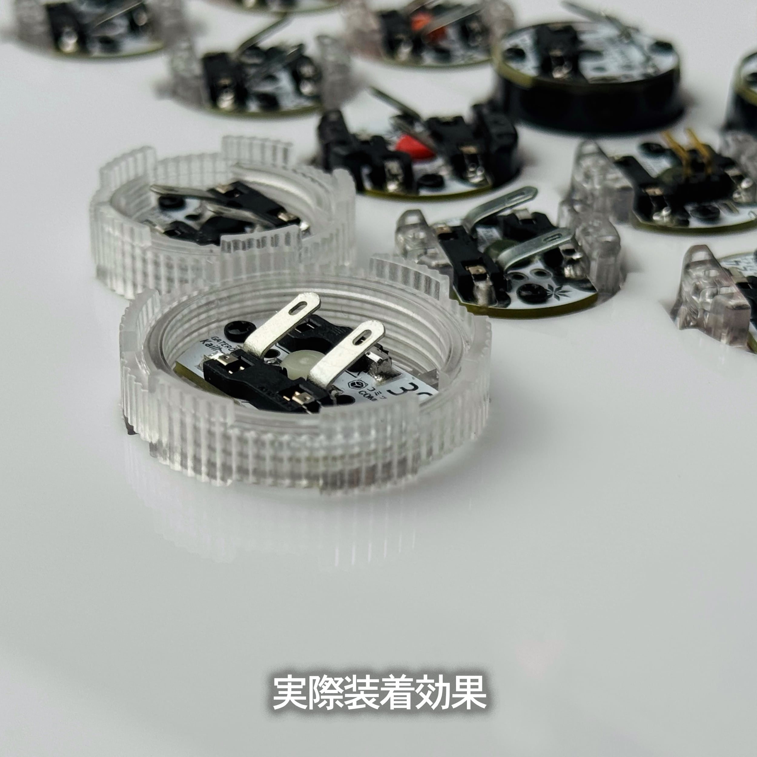 ロープロ軸用】ネジ式薄型ボタン枠【円形ベゼル】 | コミックノイズ
