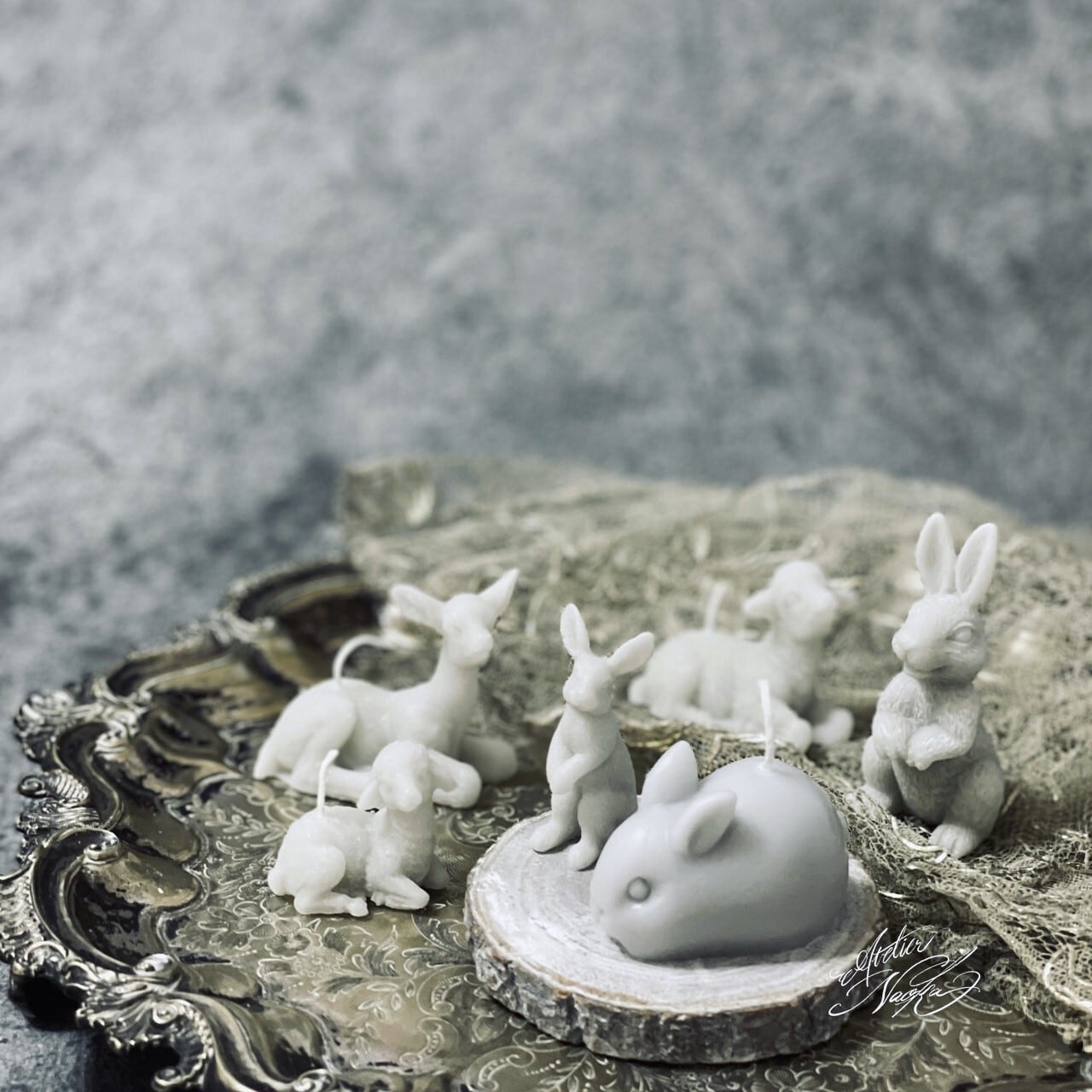 うさぎ(立体)e シリコンモールド | シリコンモールド・クレイクラフト