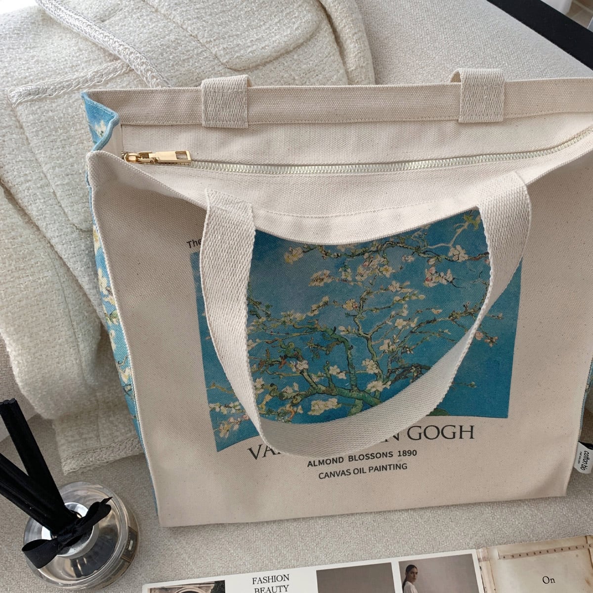ANDCICIゴッホの『花咲くアーモンドの木の枝』トットバッグ | citron elegant powered by BASE