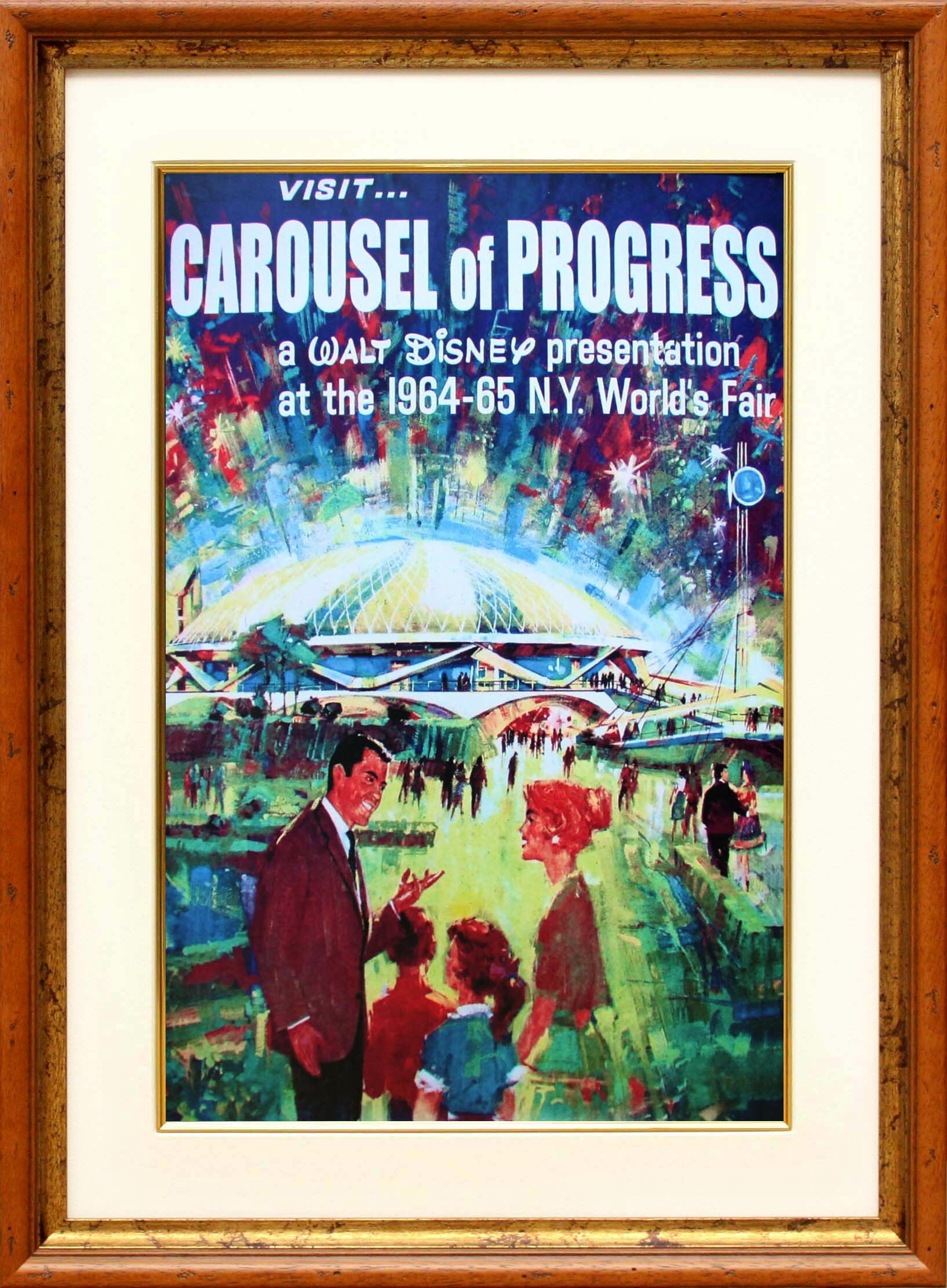 ディズニー テーマパーク ディズニーランド カルーセル オブ プログレス 展示用フック付ポスター ディズニー絵画 ポスター