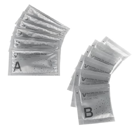 【新品】リヴィエラ 炭酸パックCO2フェイスパック（6回分セット） リヴィエラ CO2パック（6回分）1箱＆フェイスウォッシュ カリス
