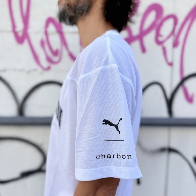 PUMA × CHARBON FOOTBALL T-SHIRTS (PUMA White) | 道がまっすぐ