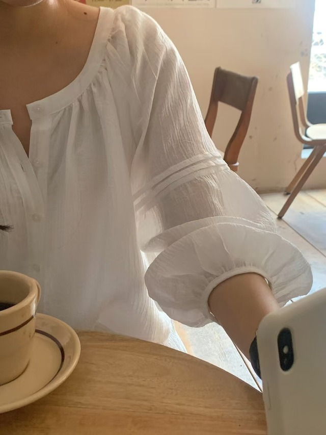 (LITER) number wrinkle  onepiece / 2color