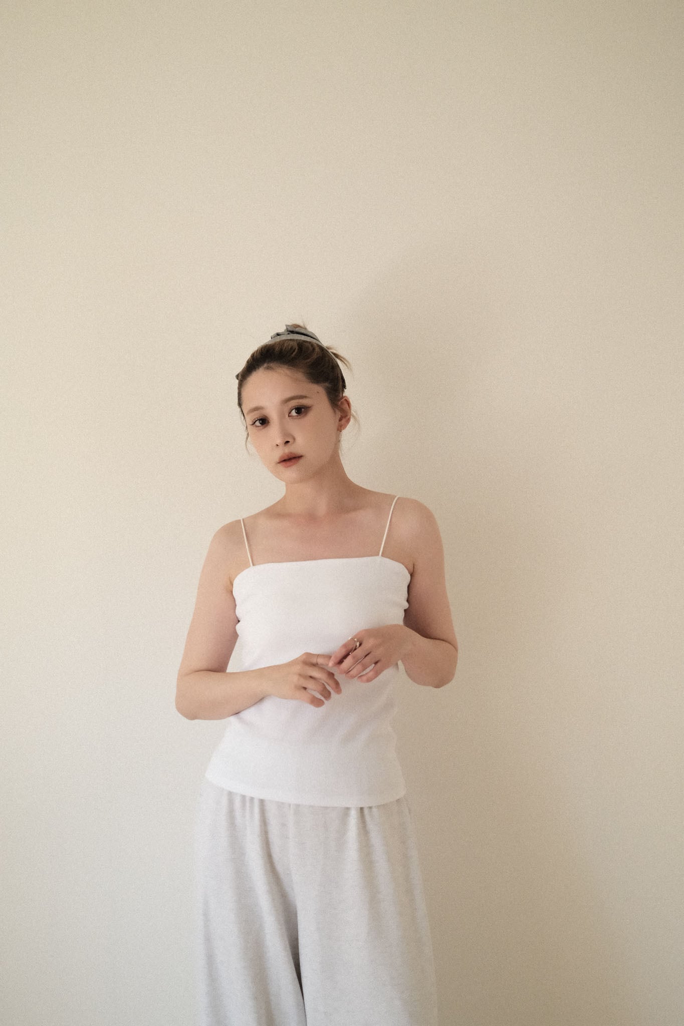 Ribbed Cup-In Camisole/リブカップインキャミソール/White