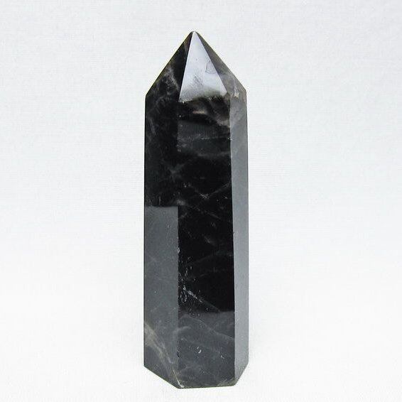 モリオン 六角柱 黒水晶 ポイント 置物 一点物 142-11234