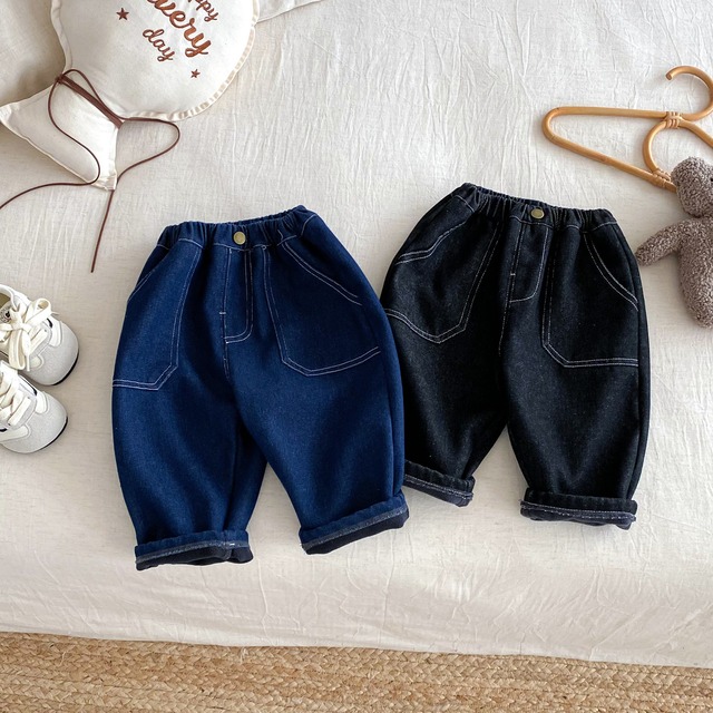 【BABY&KID】2025新作　裏起毛デニムパンツ