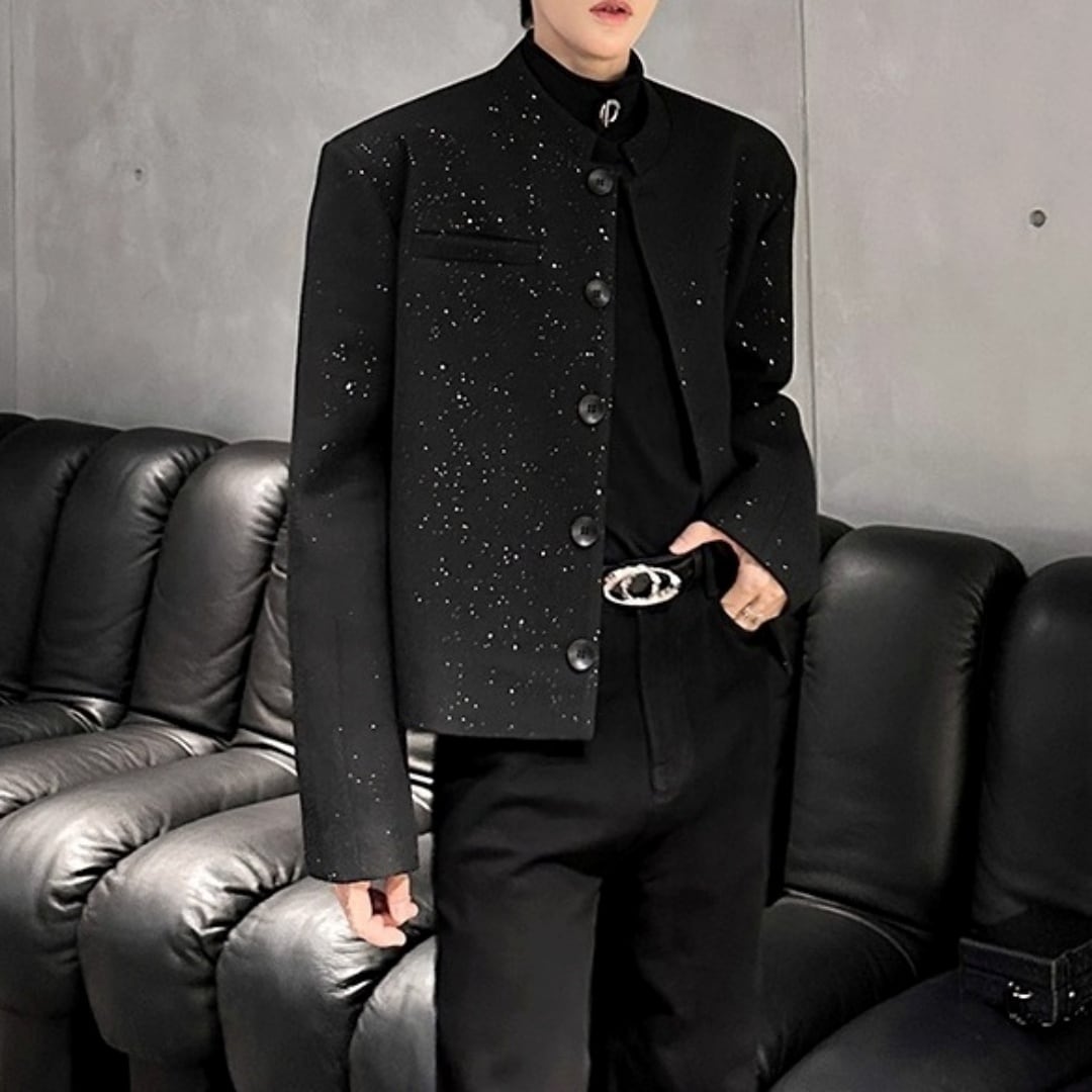 スパークルモード スタンドカラーショートジャケット 2カラー D12077