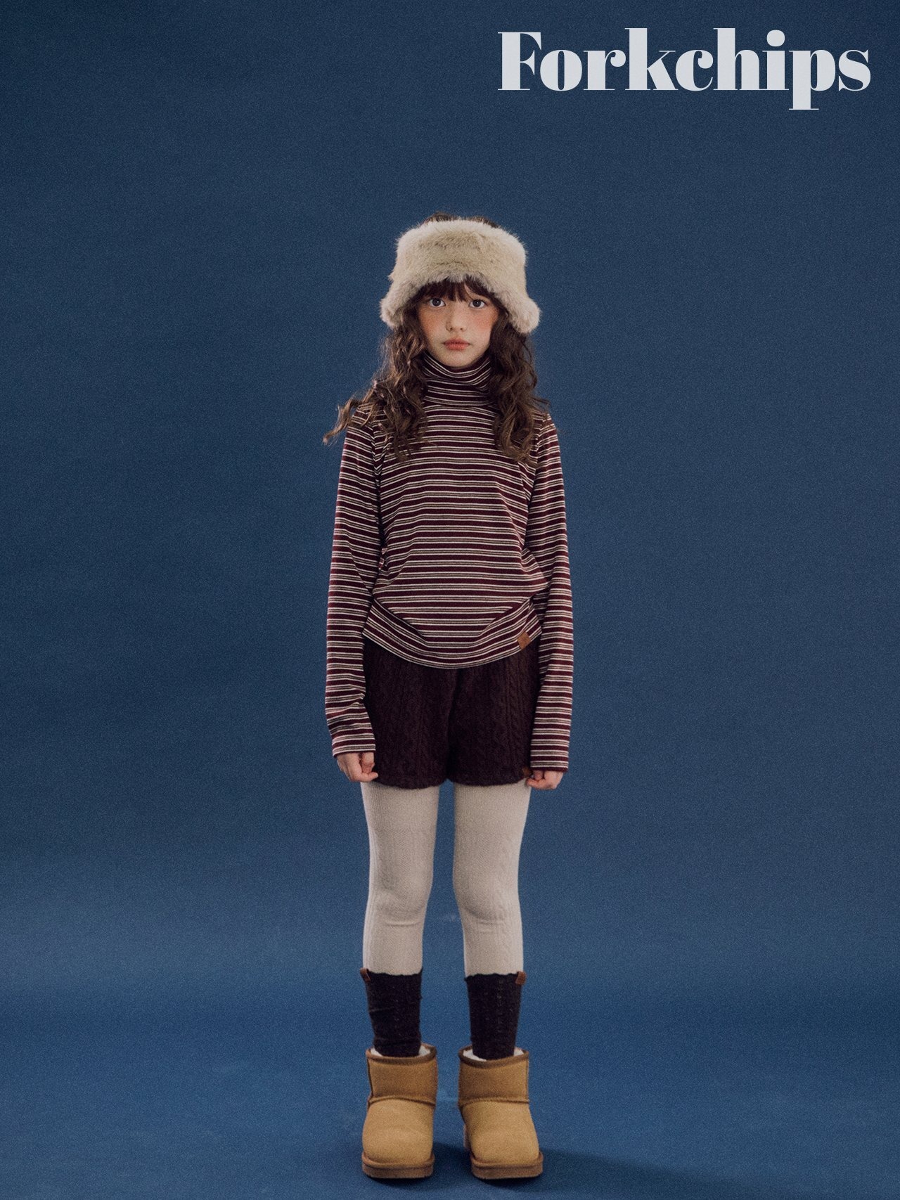 FORK CHIPS［取寄］school border turtleneck tee 26winter