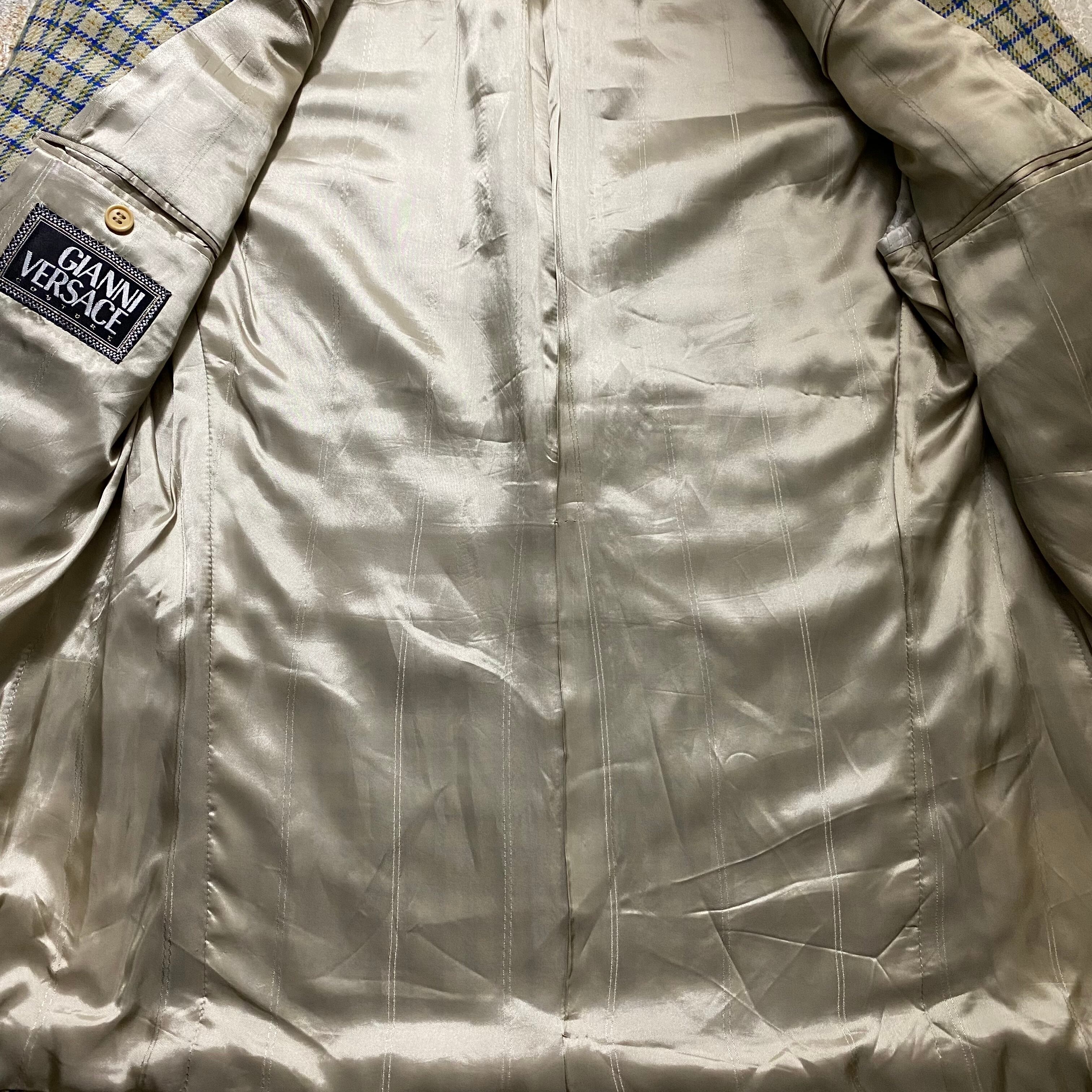 vintage GIANNI VERSACE check pattern tailored jacket | NOIR ONLINE