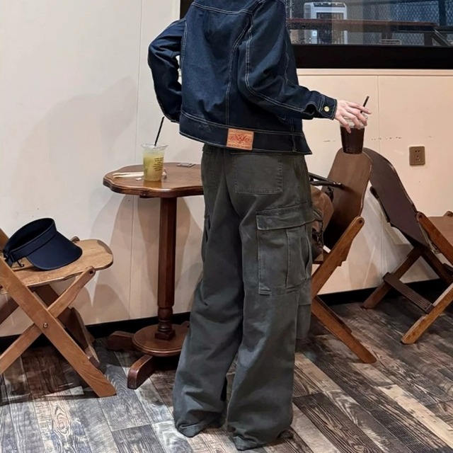 ウォッシュドテイストドロストカーゴパンツ 2col R02290