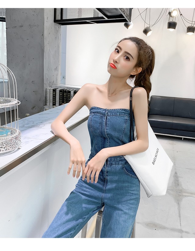 オールインワン レディース 服 おすすめ 大きいサイズ オフショル 男ウケ 大人 韓国 かわいい 着こなし きれいめ コーデ 夏 人気 ママ デニム デニムコーデ ワイドパンツ 2594 Sayurio レディースアパレル ファッション プチプラ アラサー アラフォー
