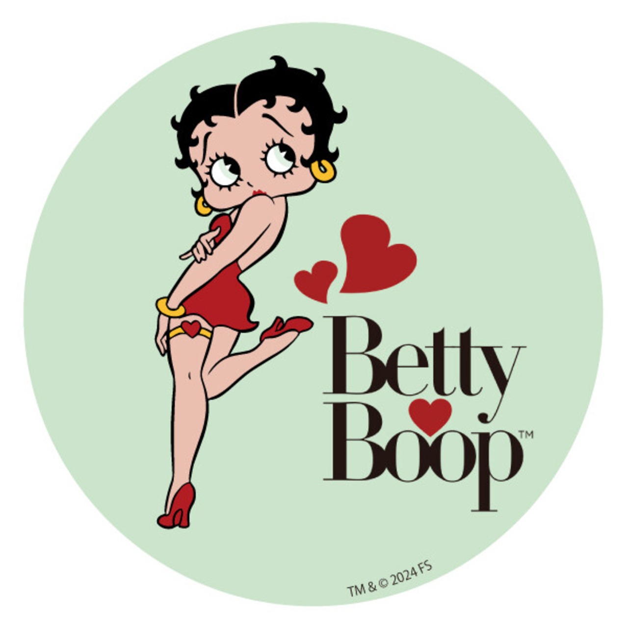 【Betty Boop】ラウンド ミニステッカー ☆