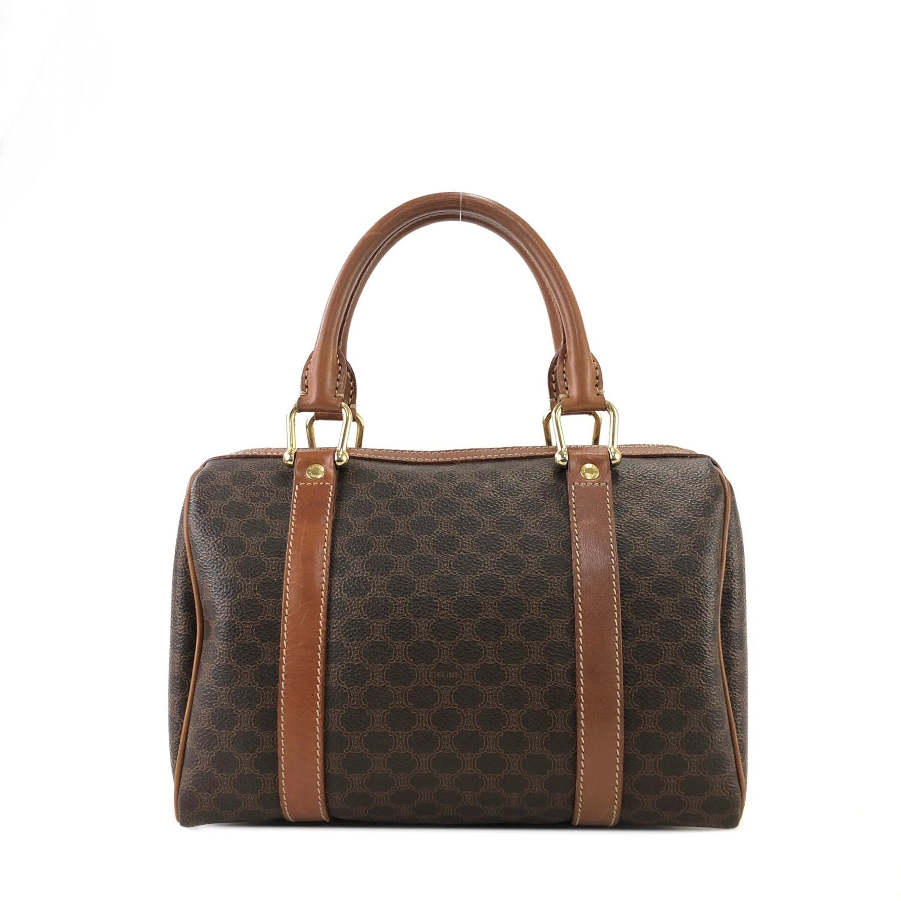 CELINE セリーヌ マカダム レザー ミニボストン vintage