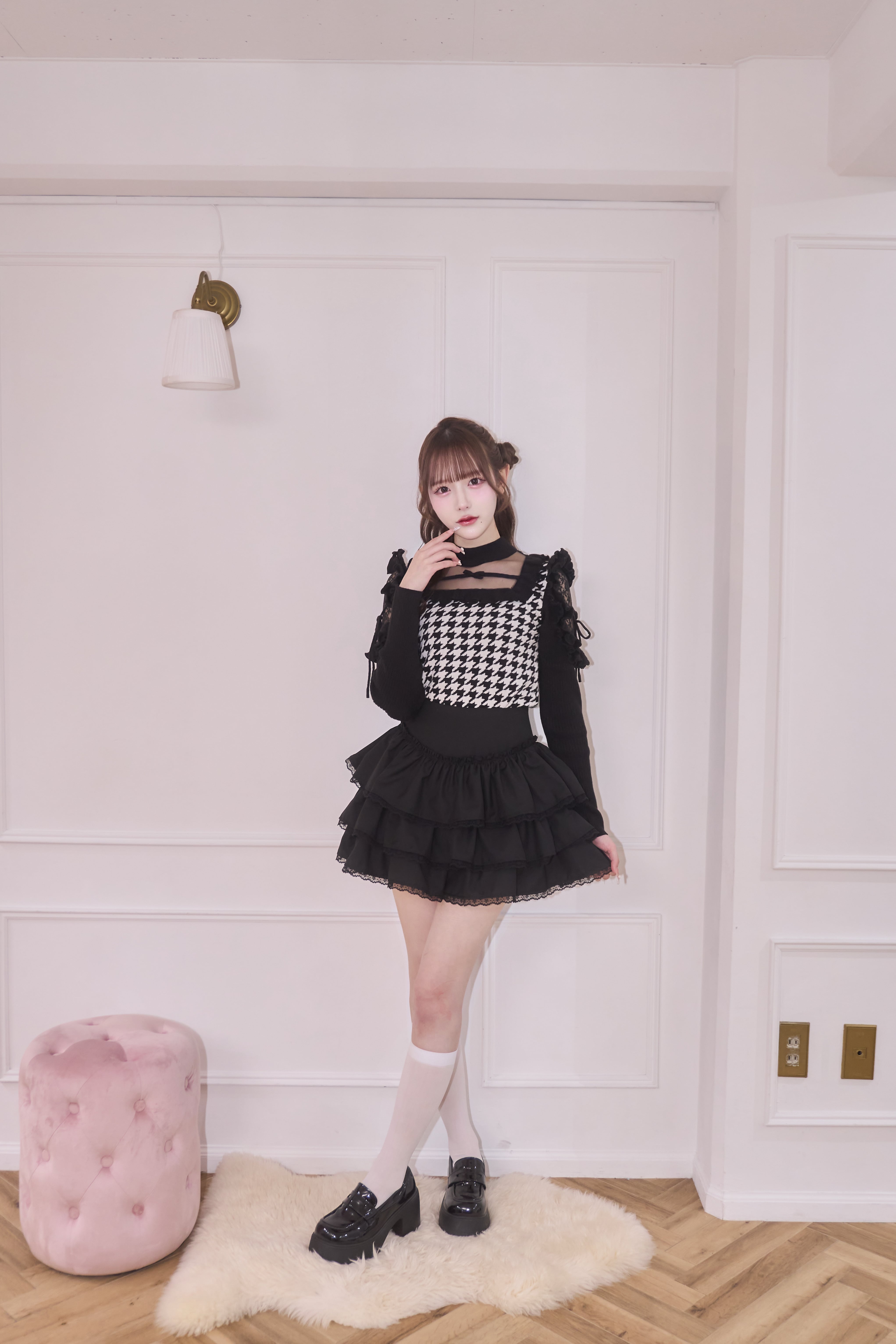 chouchou flare mini skirt