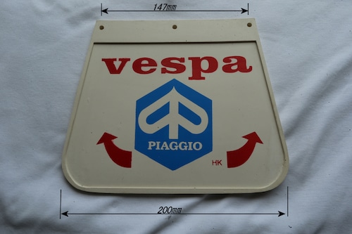 「Vespa50s 90 ET3 Sprint Rally　マッドガード（白・六角青）　社外品」