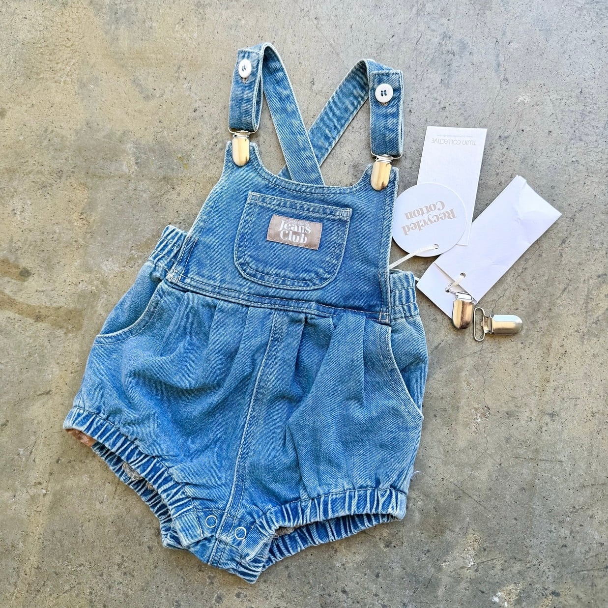 【タグ表記ミス商品】Twin Collective / BOWIE BUBBLE ROMPER / ZIGGY BLUE / 2-3Y