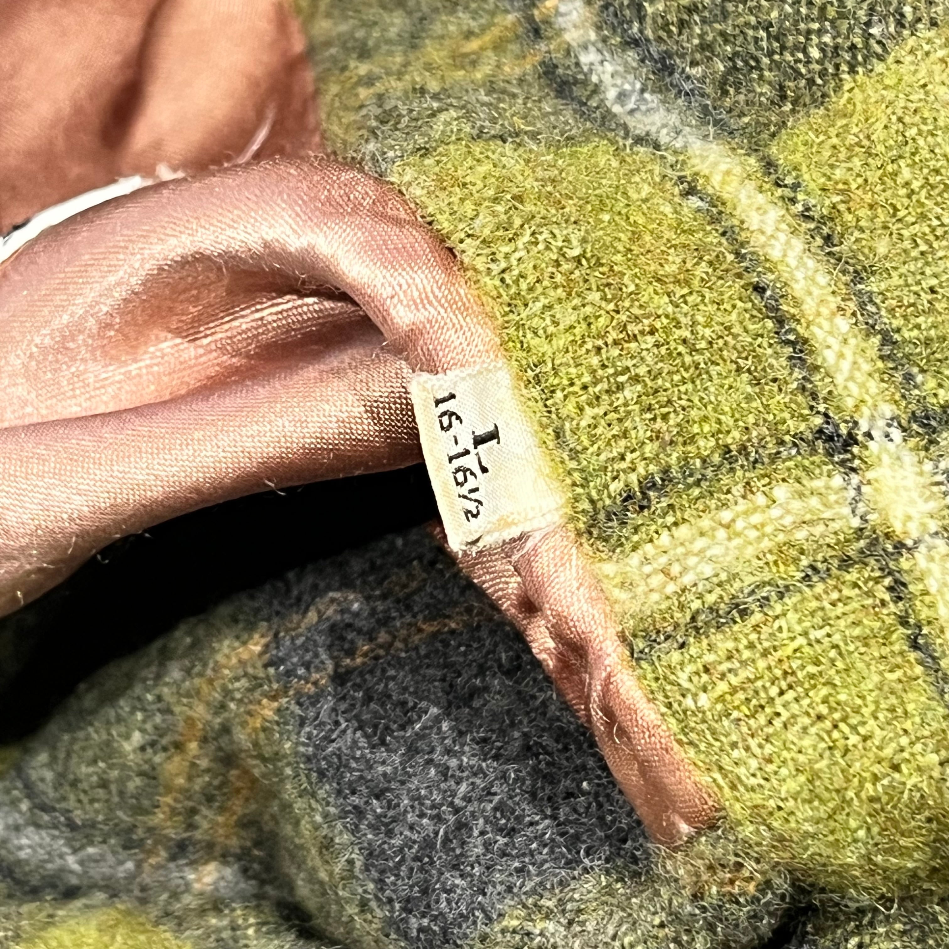 60s Wool Check Shirt 60年代 ウールチェックシャツ ストライプ 開襟