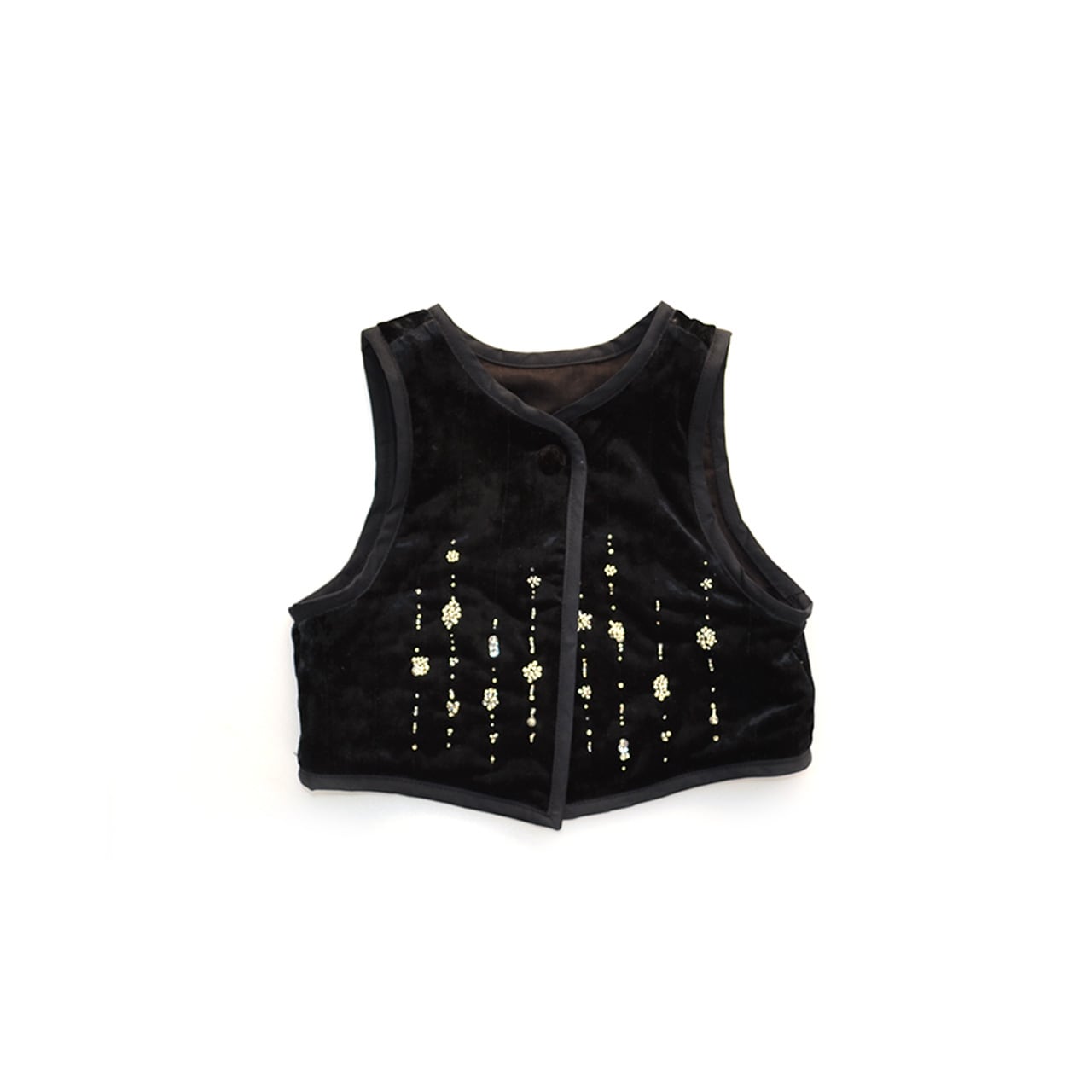 Velour Bijou Quilted Vest