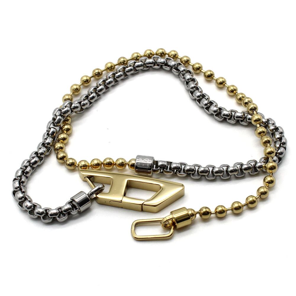 DIESEL BRACERET DX1570931 GOLD SILVER ディーゼル ブレスレット