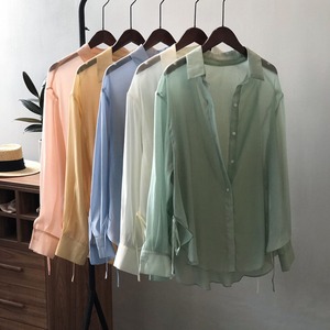 オーバーサイズボタンダウン シアーシャツ(５colors) 　A00338
