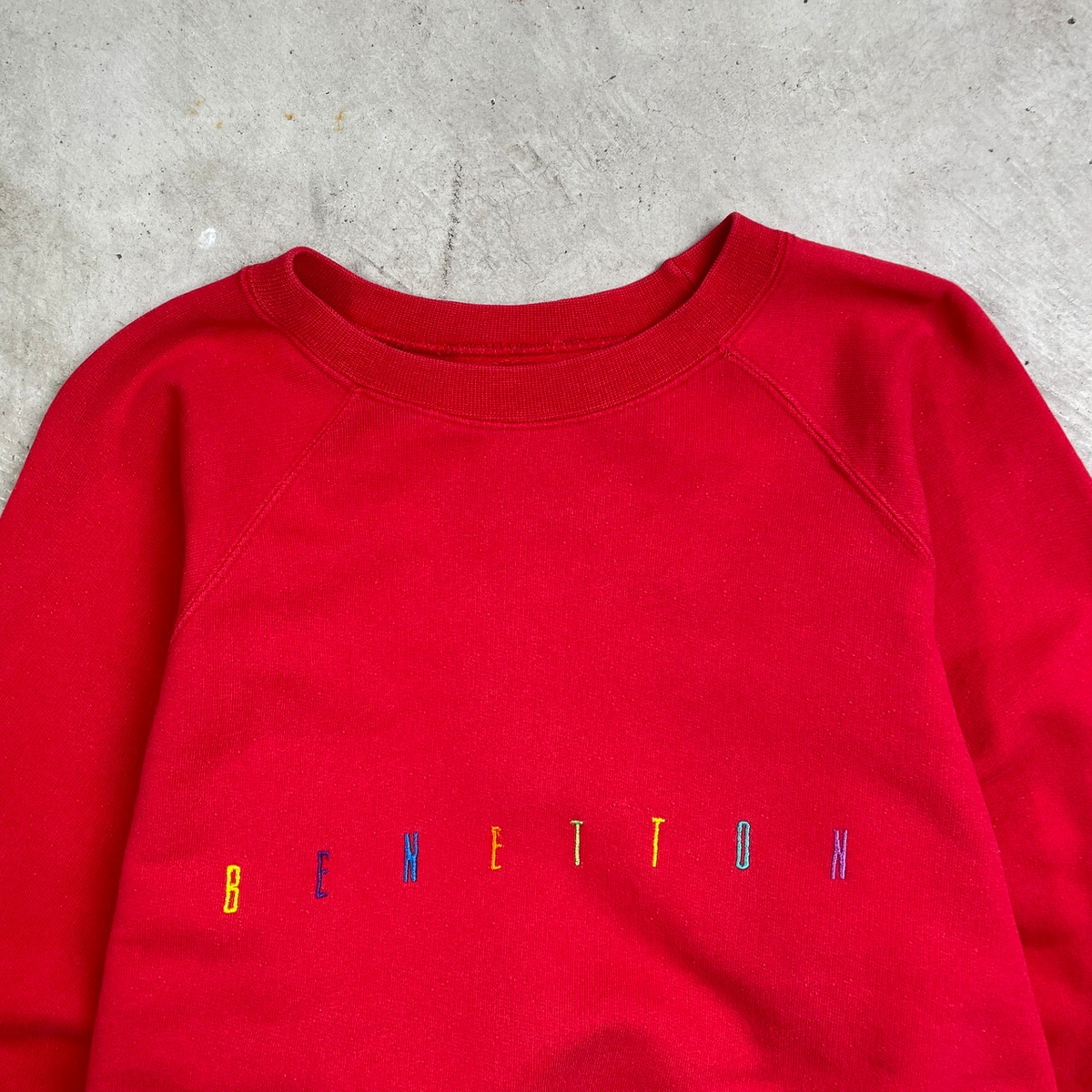90年代 UNITED COLORS OF BENETTON ベネトン ラグランスウェットシャツ 