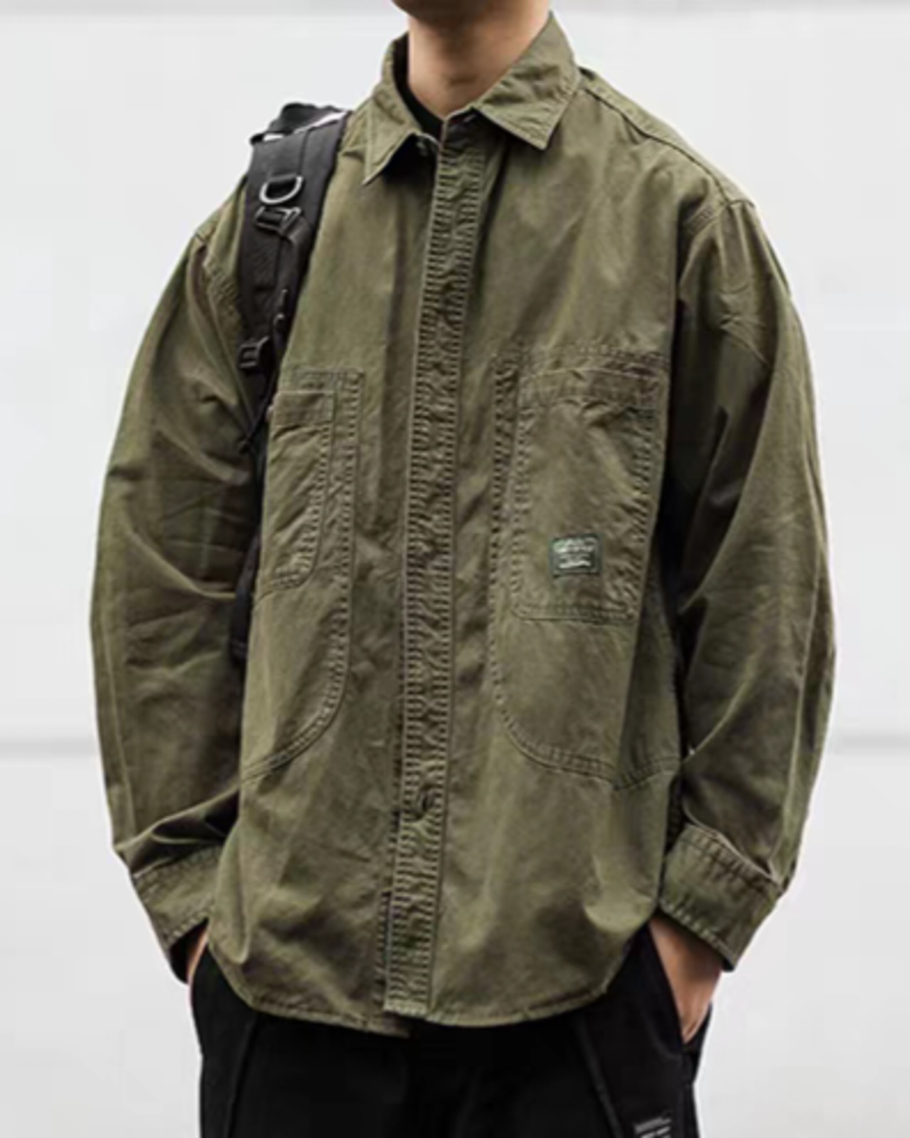 Heavyweight Retro Casual Shirt  K0395