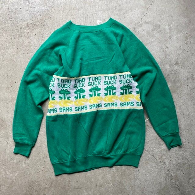 古着 ビンテージ 80s カエル 蛙 アニマル スウェット トレーナー 美品  
