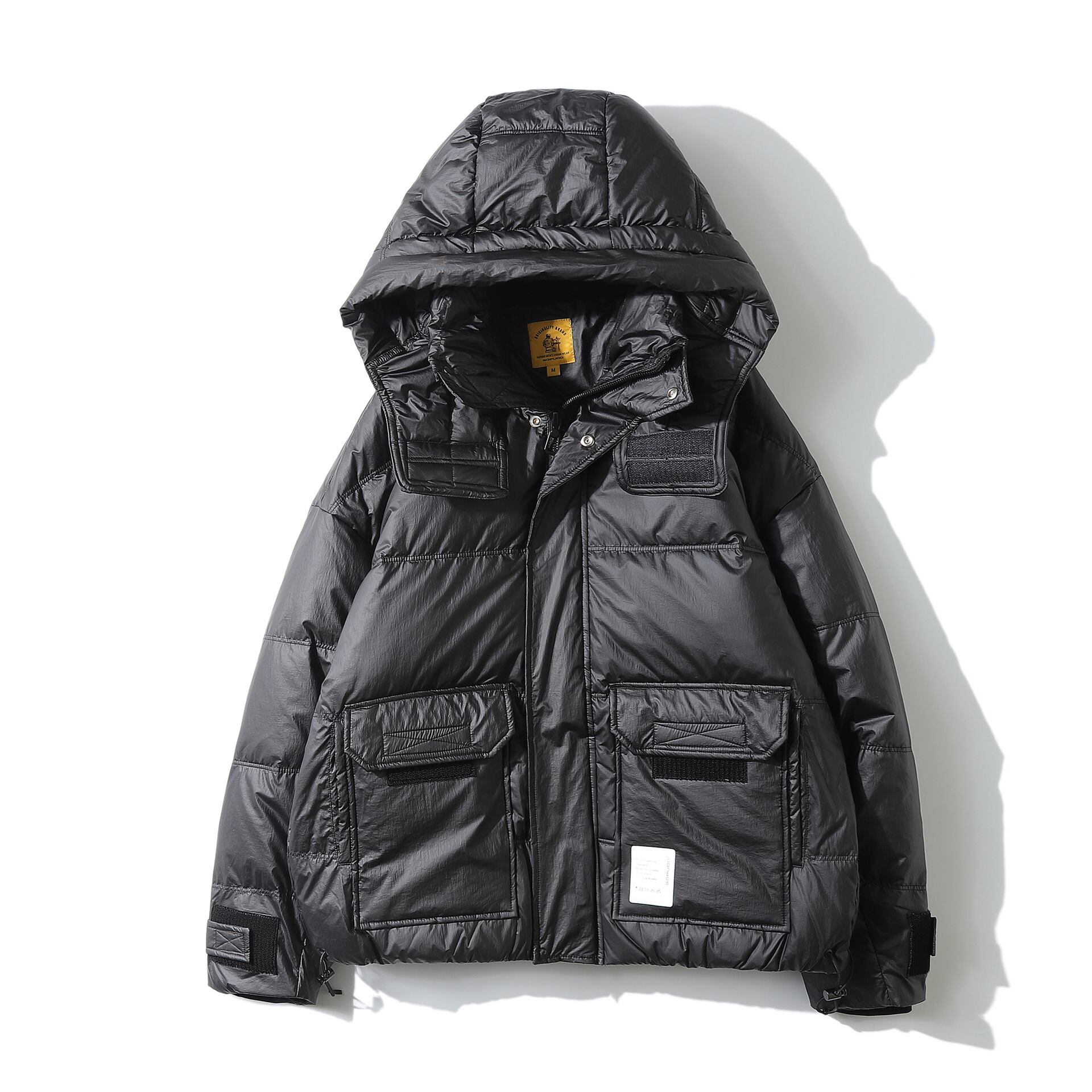 【新作】【送料無料】 Road Vintage 20 Winter Youth Warm Black Loose Hooded Male Couple All-match DownJacket-アリババ ブラック ウィンター 冬物 ビンテージ hip6-161175171710123