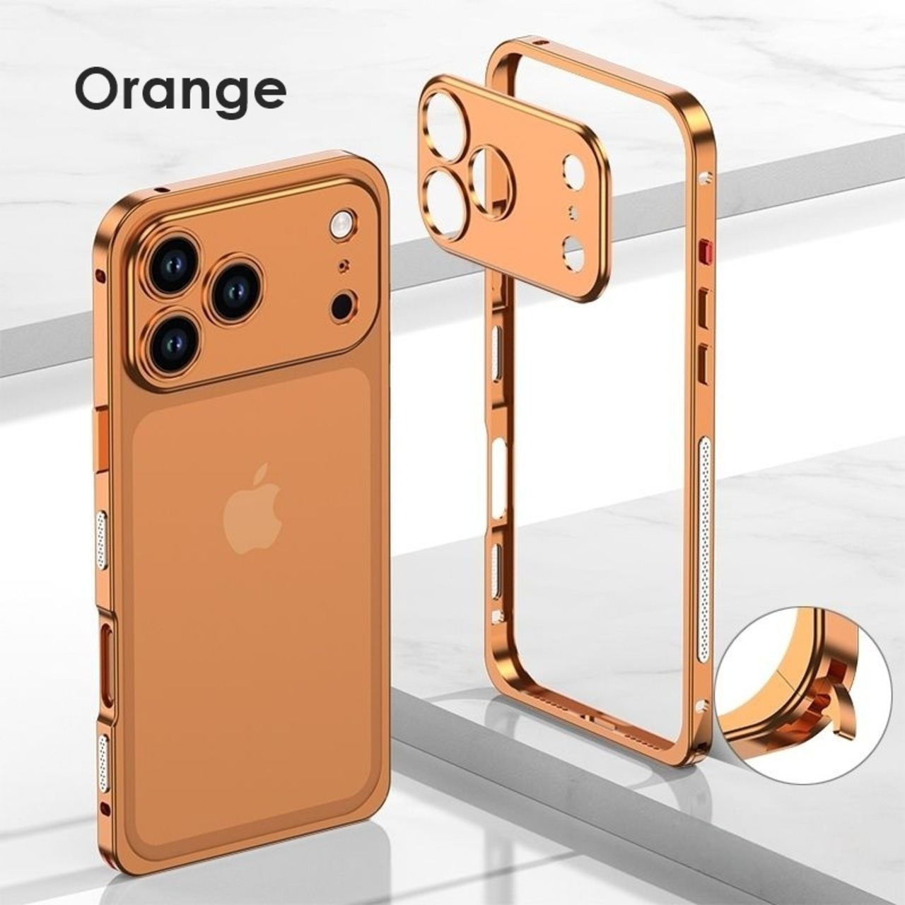 ◆iPhone 17/Pro/Pro Max/Air◆ Lock Metal Frame + Camera Cover Case / ロック メタルフレーム + カメラ カバー スマホケース