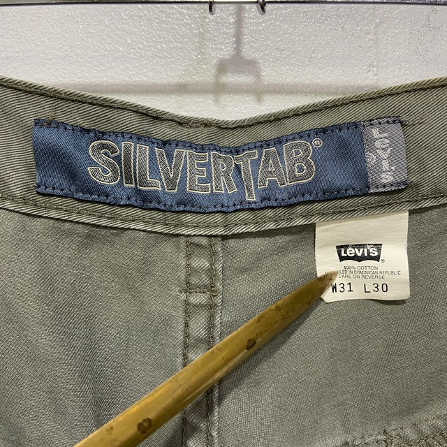 90s Levi's silverTab ワークチノパンツ カーキ W31L30