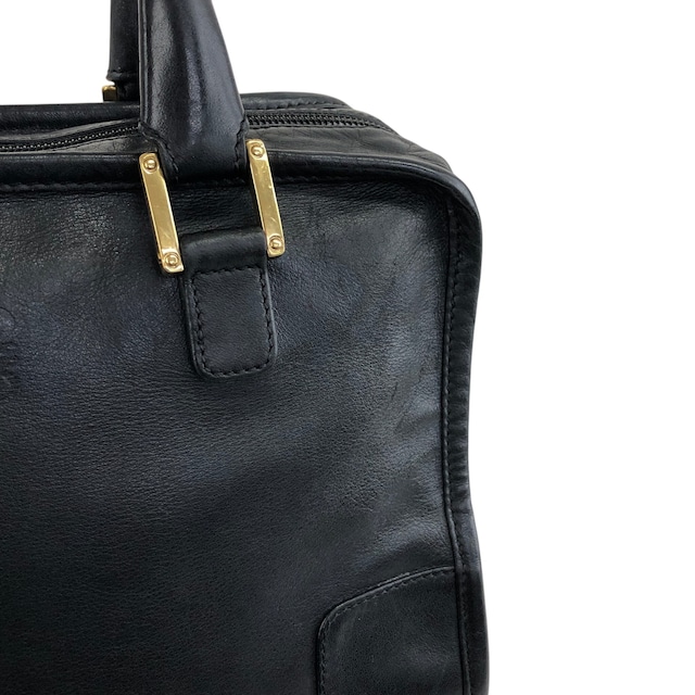 LOEWE ロエベ アマソナ28 ハンドバッグ ブラック アナグラム レザー ボストンバッグ vintage ヴィンテージ オールド bda233