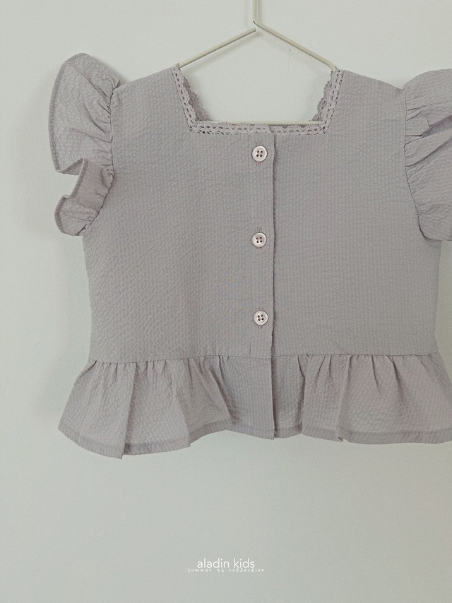 〘予約〙Aladin kids / Lace Square Blouse