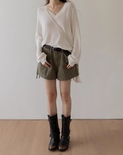 V-neck long sleeve loose Knit L0164