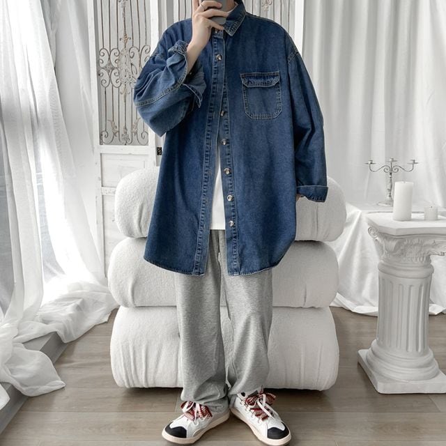 KAPITAL デニムシャツ 長袖 ライトブルー(袖手甲) KAPITAL デニムシャツ 長袖 ライトブルー(袖手甲) ライトブルーデニム