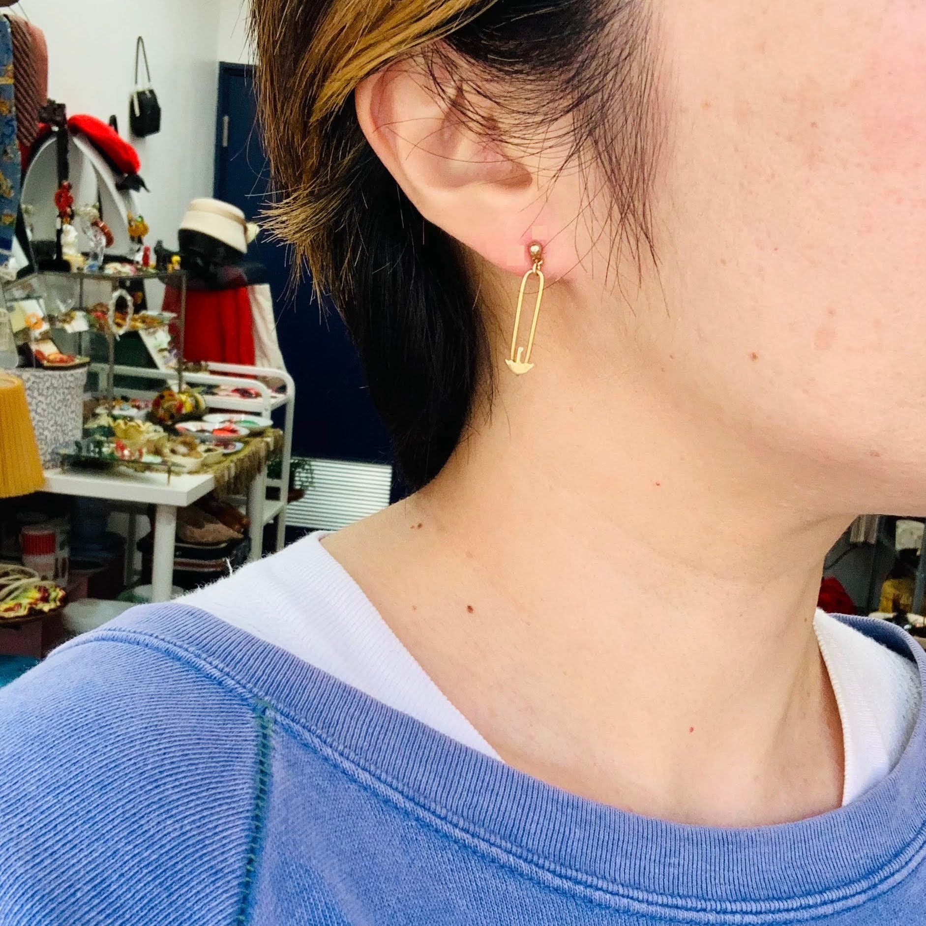 数量限定 VINTAGE シルバー925 VINTAGE ダブルフープピアス