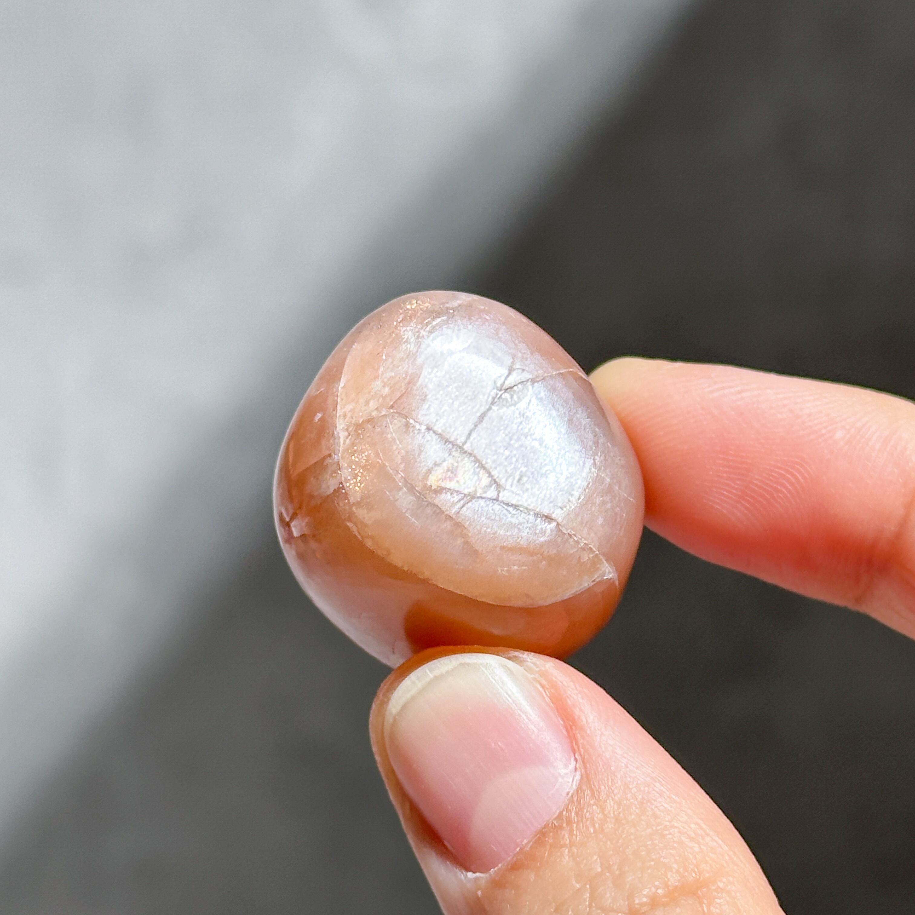ピーチサン＆ムーンストーン タンブル41◇Peach Sun & Moon Stone