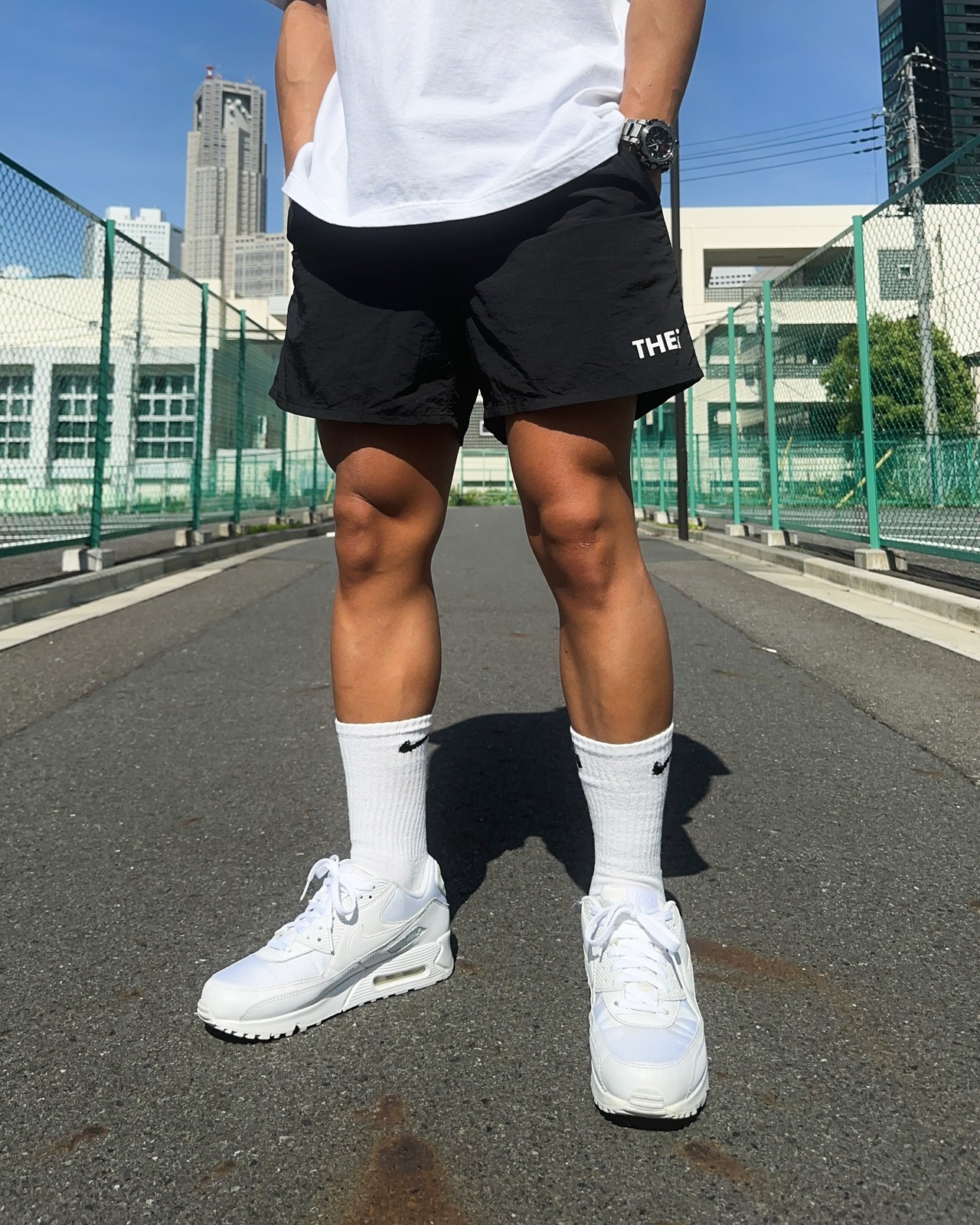 BASIC ONE POINT VERSATILE SHORTS - BLACK