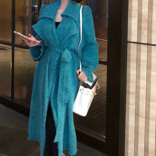 ニットロングコート ・13396