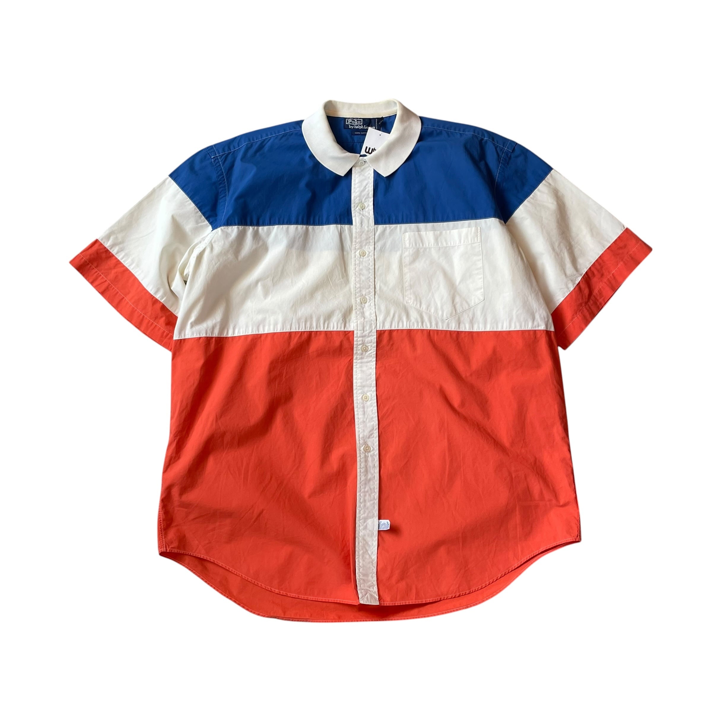Special!! 1990s Polo Ralph Lauren Switching Design S/S Shirt