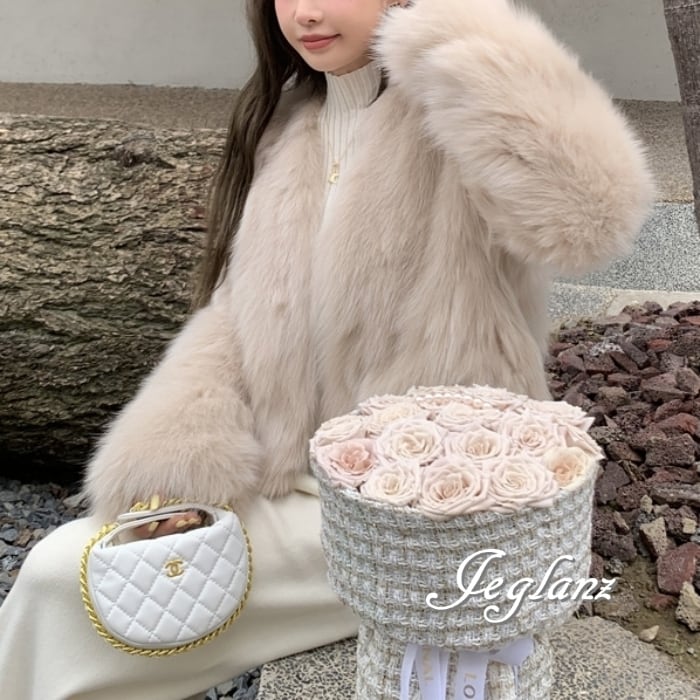 4色 ファー エコファ ジャケット ブルゾン ノーカラー 着映え ♪( MB257)φ