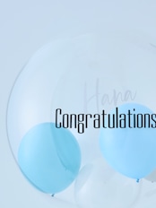 BUBBLE BALLOON sizeM ニュアンスカラー ブルー