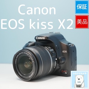 Canon EOS kiss X2 一眼レフ スマホ転送OK フルセット 極美品 シロクマカメラ a7389