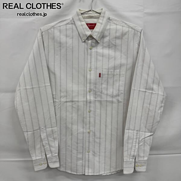 Supreme/シュプリーム Stripe Shirt/ストライプ シャツ/ホワイト/M
