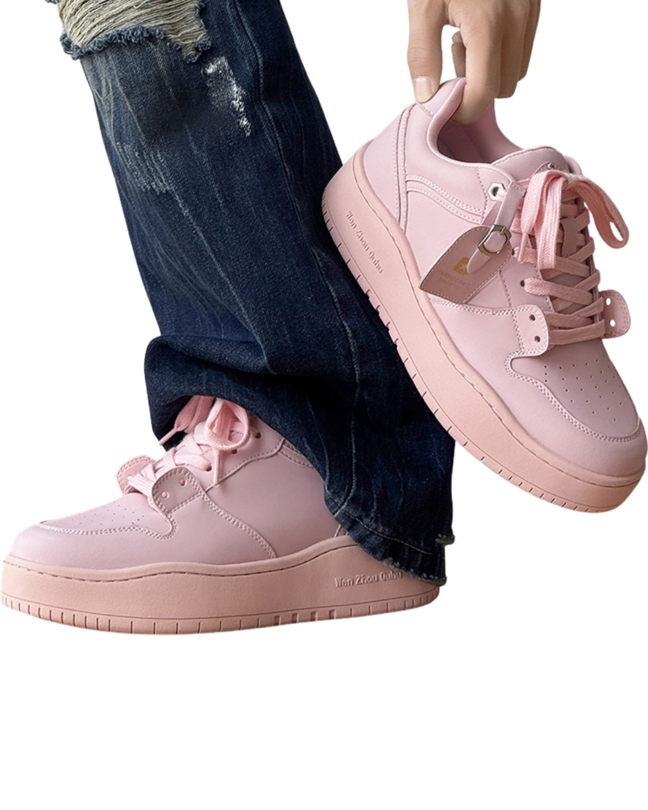 ボリュームソールピンクスニーカー(SHS00059)