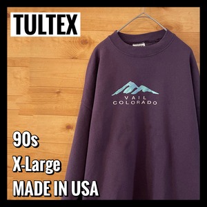 【TULTEX】90s USA製 プリント スウェット トレーナー XL アメリカ古着