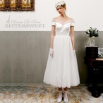 【wd156ls】 ウェディングドレス ワンピース オフショルダー Vネック Aライン ファスナータイプ オーダーメイド可能【XS〜XL】